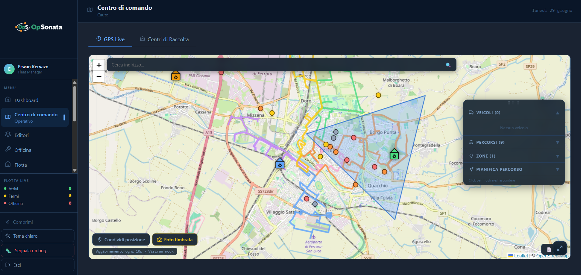 Mappa Operativa Live — OpSonata
